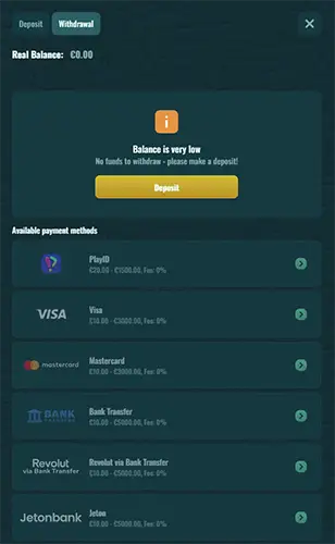 Κάντε ανάληψη των κερδών σας στο Spinanga Casino